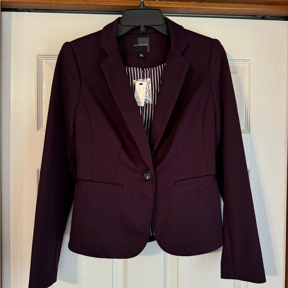 The Limited. Blazer. NWT. Eggplant Color. Size XS.